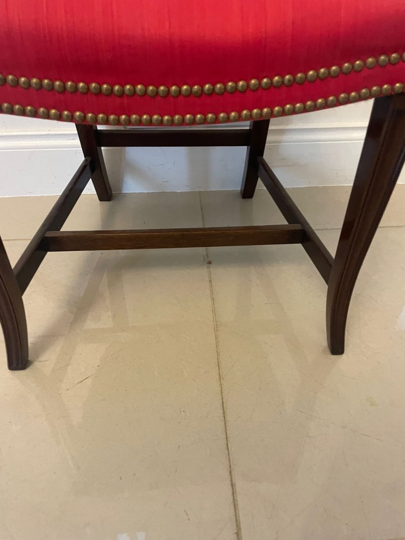 Outstanding Quality Set of 4 Antique Victorian Carved Mahogany Dining Chairs - Image 5